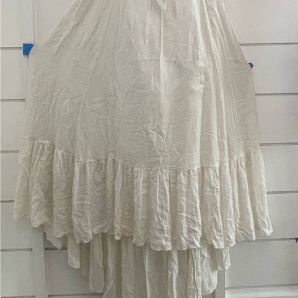 Free people white cotton high low maxi dress beach knot wedding Sz small cotton - Picture 6 of 11